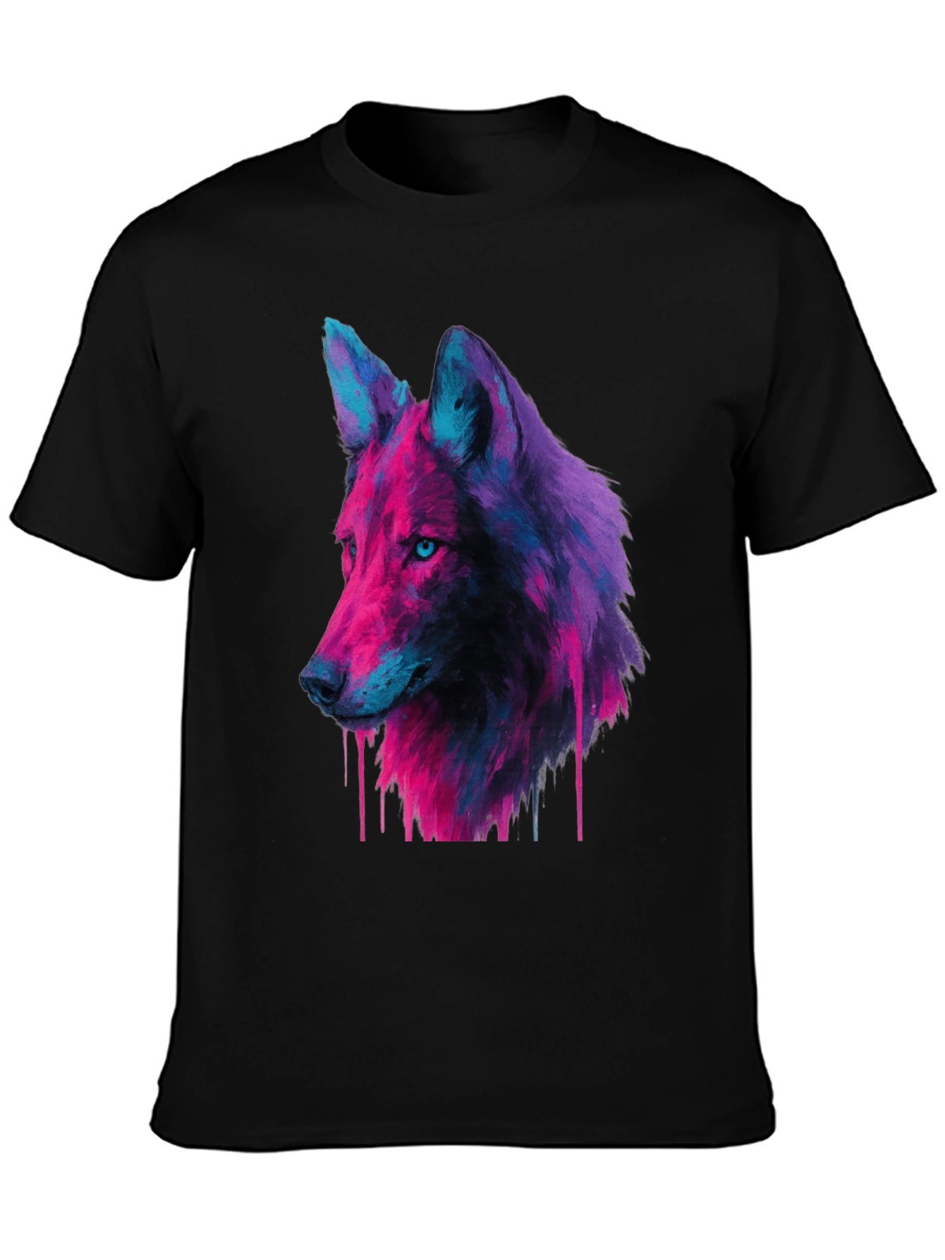 Neon Wolf Graphic Tee - Unique Streetwear Style
