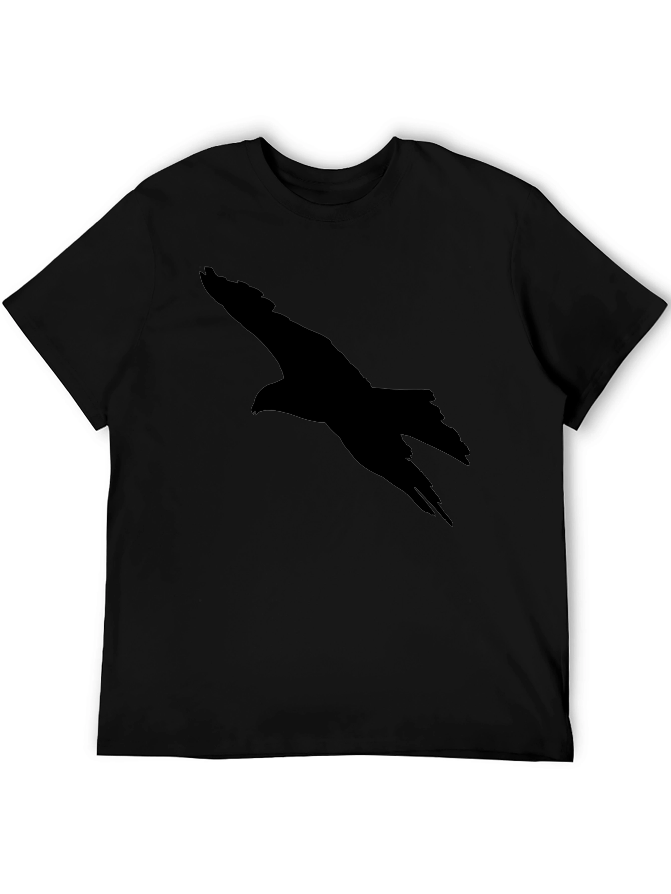 Mens Black Eagle Silhouette T-Shirt