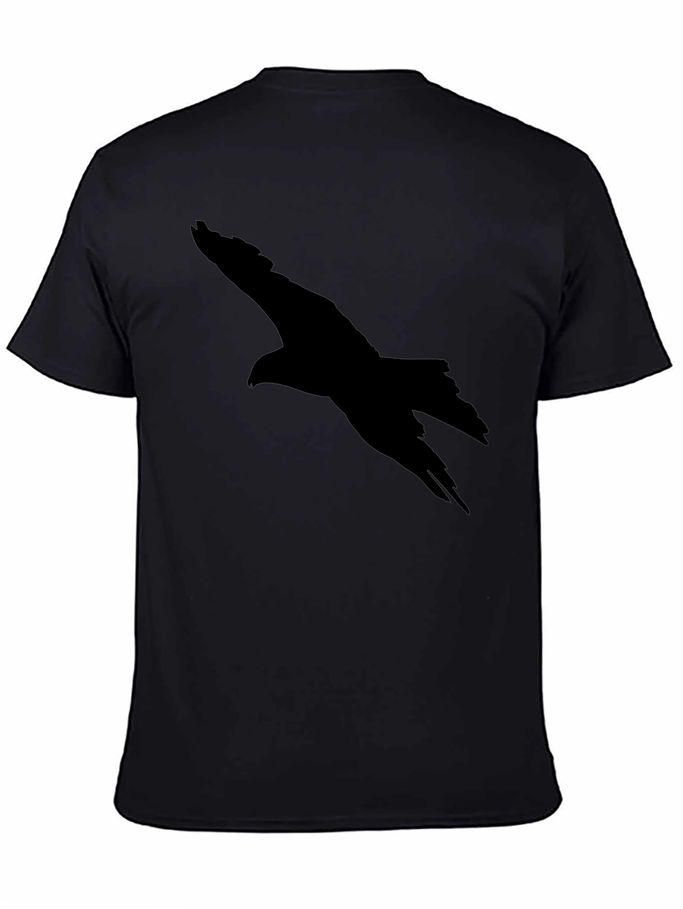 Mens Black Eagle Silhouette T-Shirt