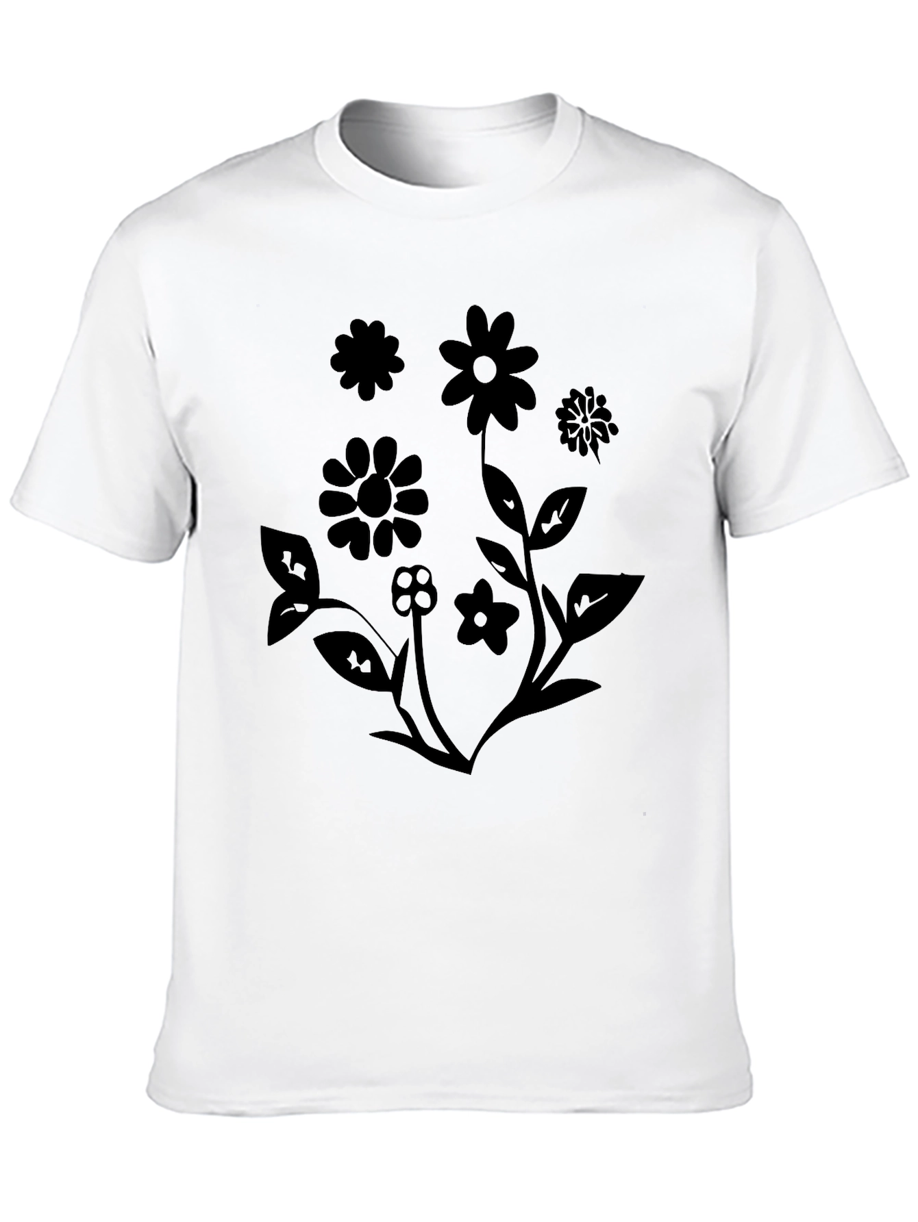 Floral Graphic Black T-Shirt - Stylish & Trendy