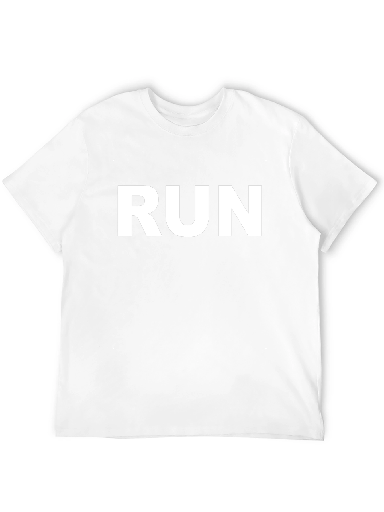 Run Graphic T-Shirt - Black Simple Design