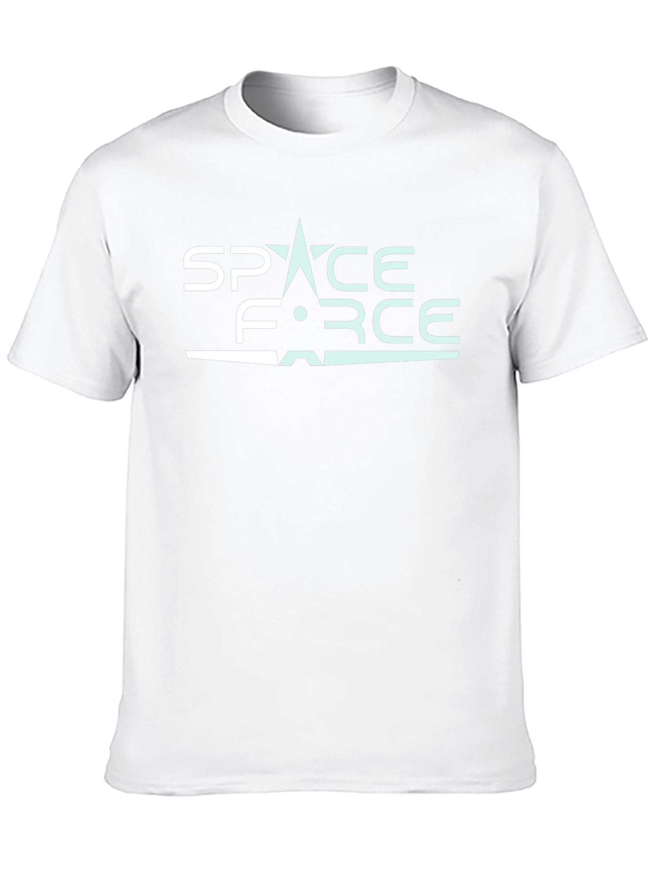 Space Force Graphic T-Shirt - Black Cotton Blend