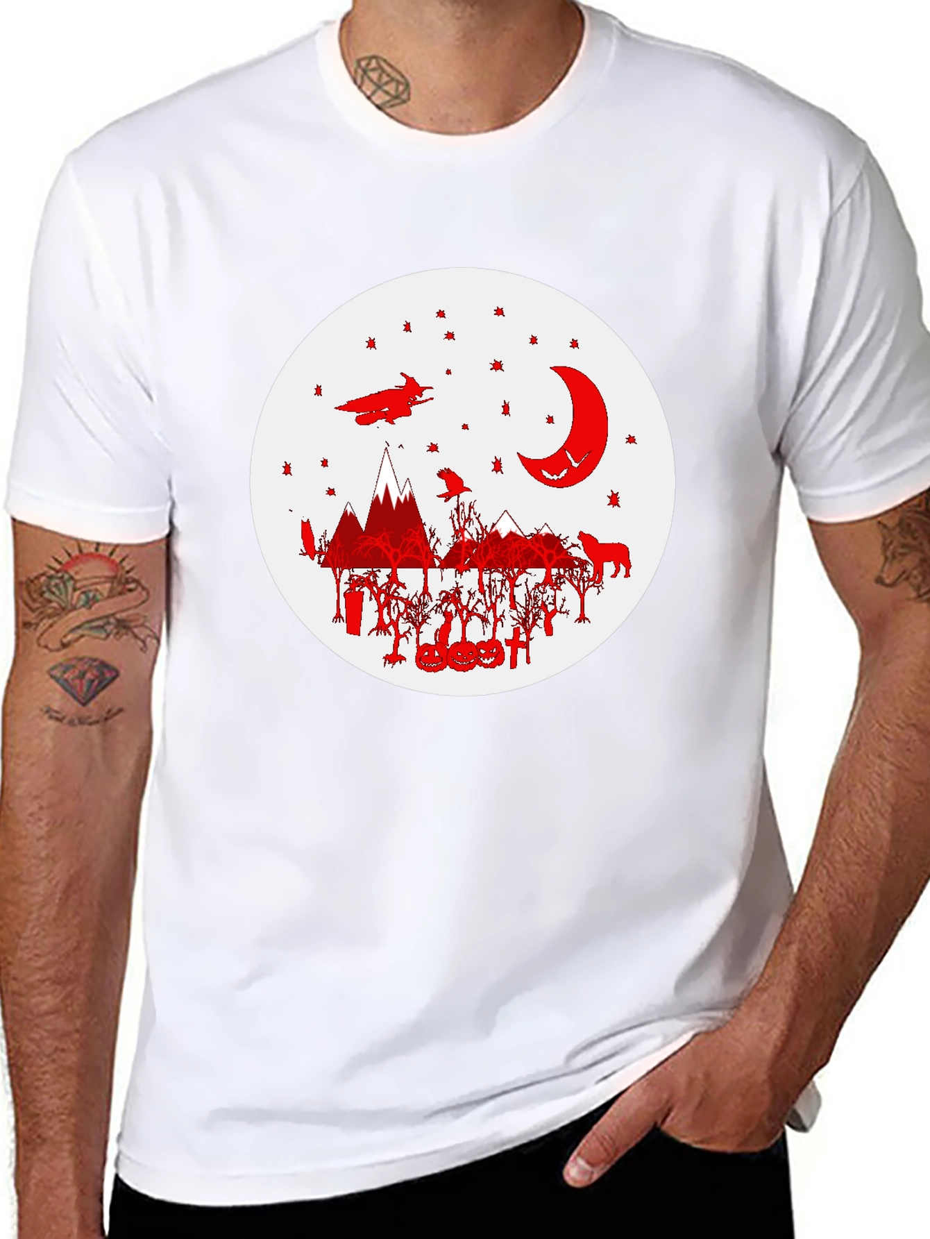 Halloween Graphic Tee - Witch Moon and More!
