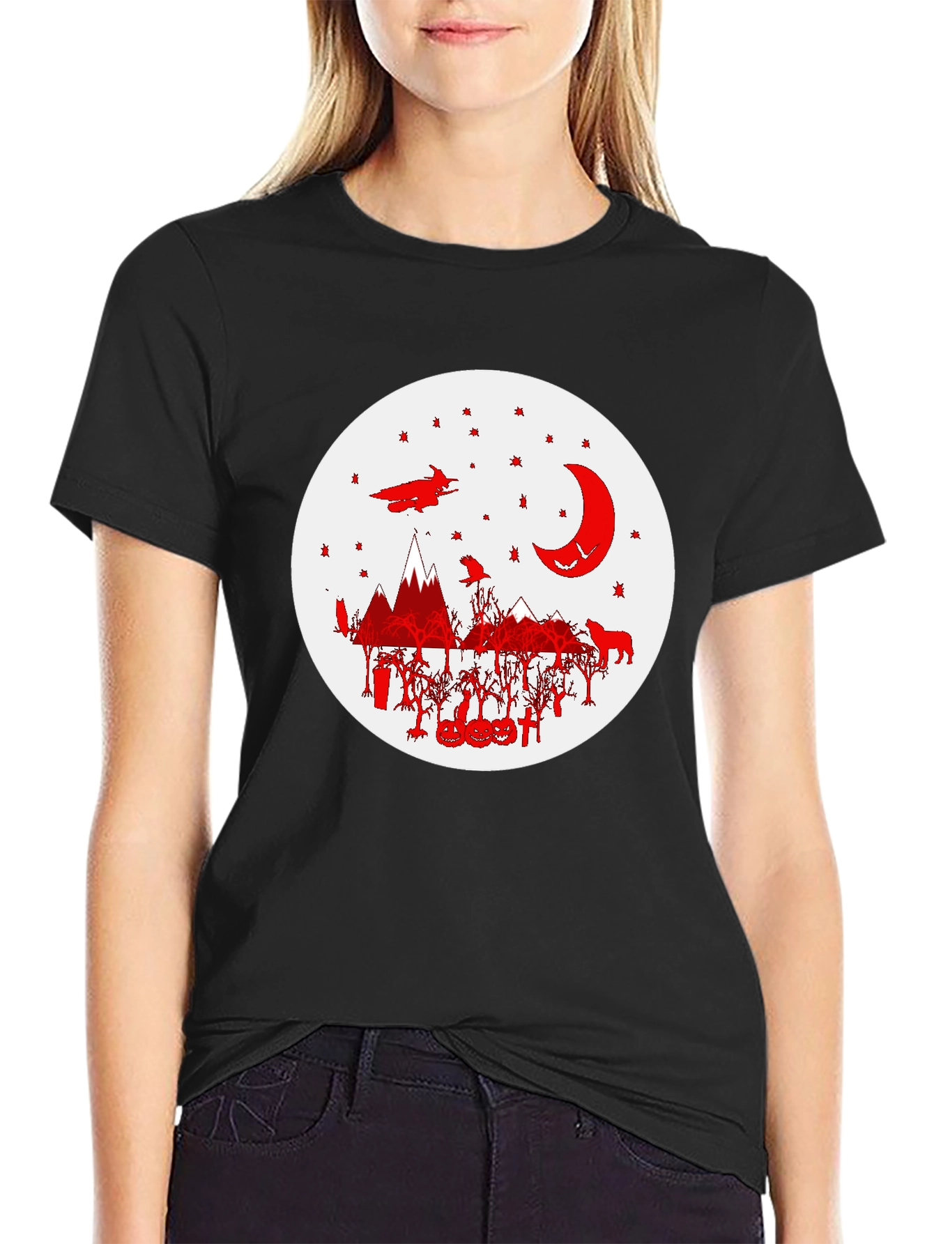 Halloween Graphic Tee - Witch Moon and More!
