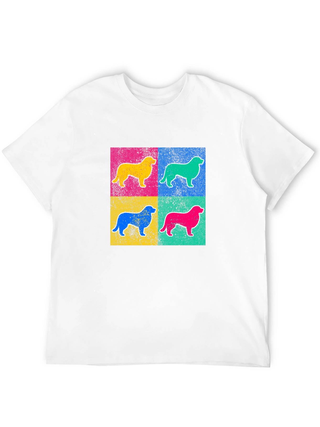 Pop Art Dog Graphic Tee - Black