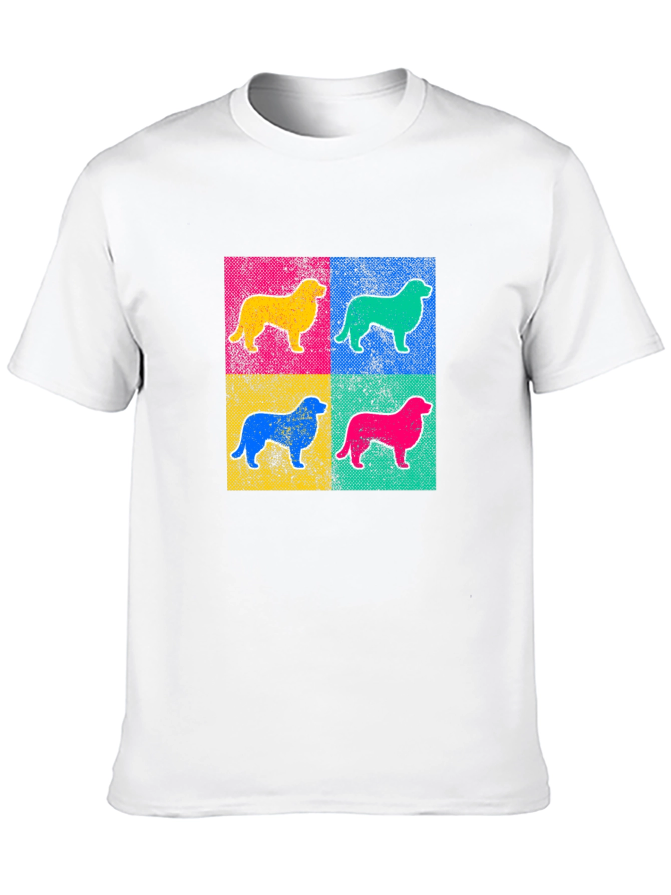 Pop Art Dog Graphic Tee - Black