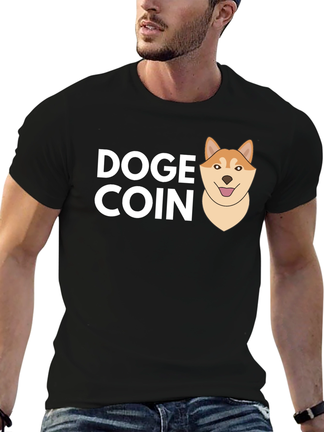 Doge Coin Black T-Shirt