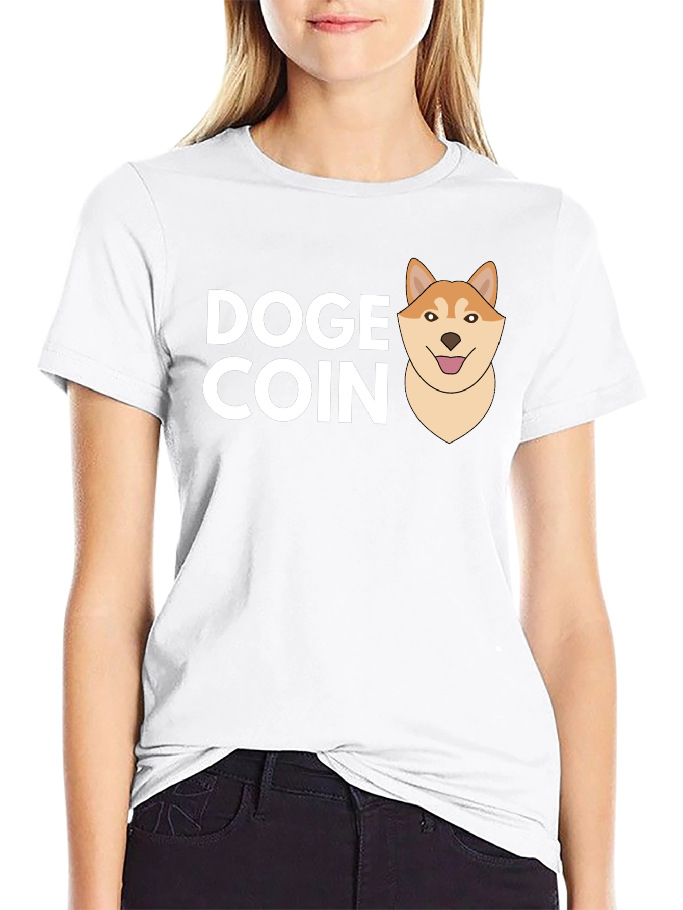 Doge Coin Black T-Shirt