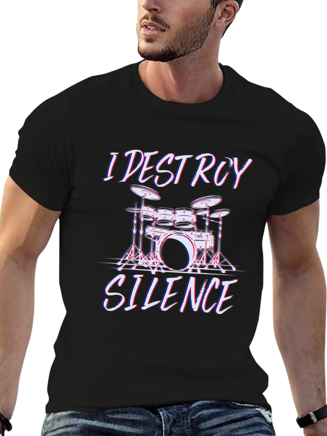 I Destroy Silence Drummer T-Shirt