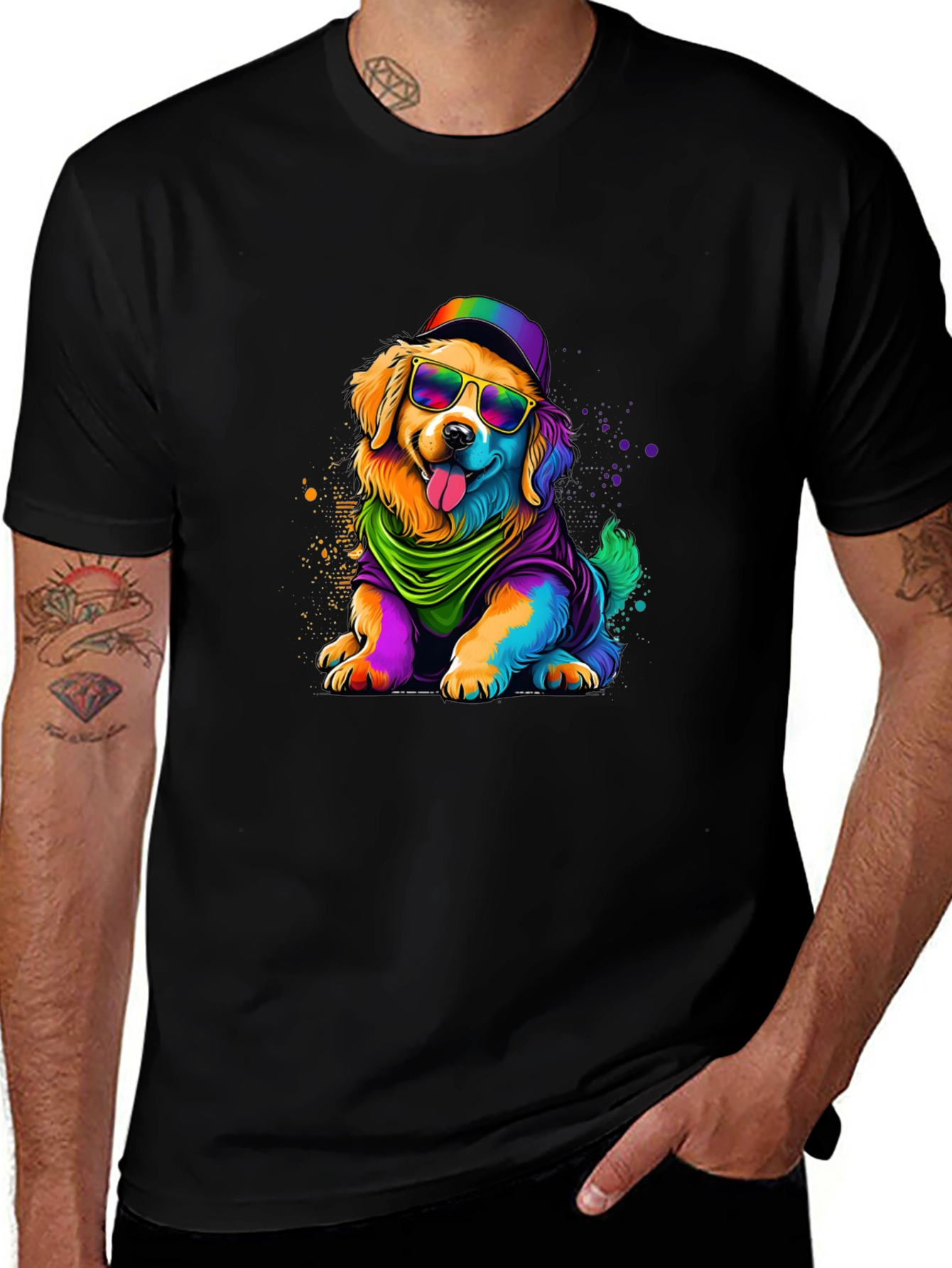 Rainbow Dog Graphic T-Shirt - Unisex