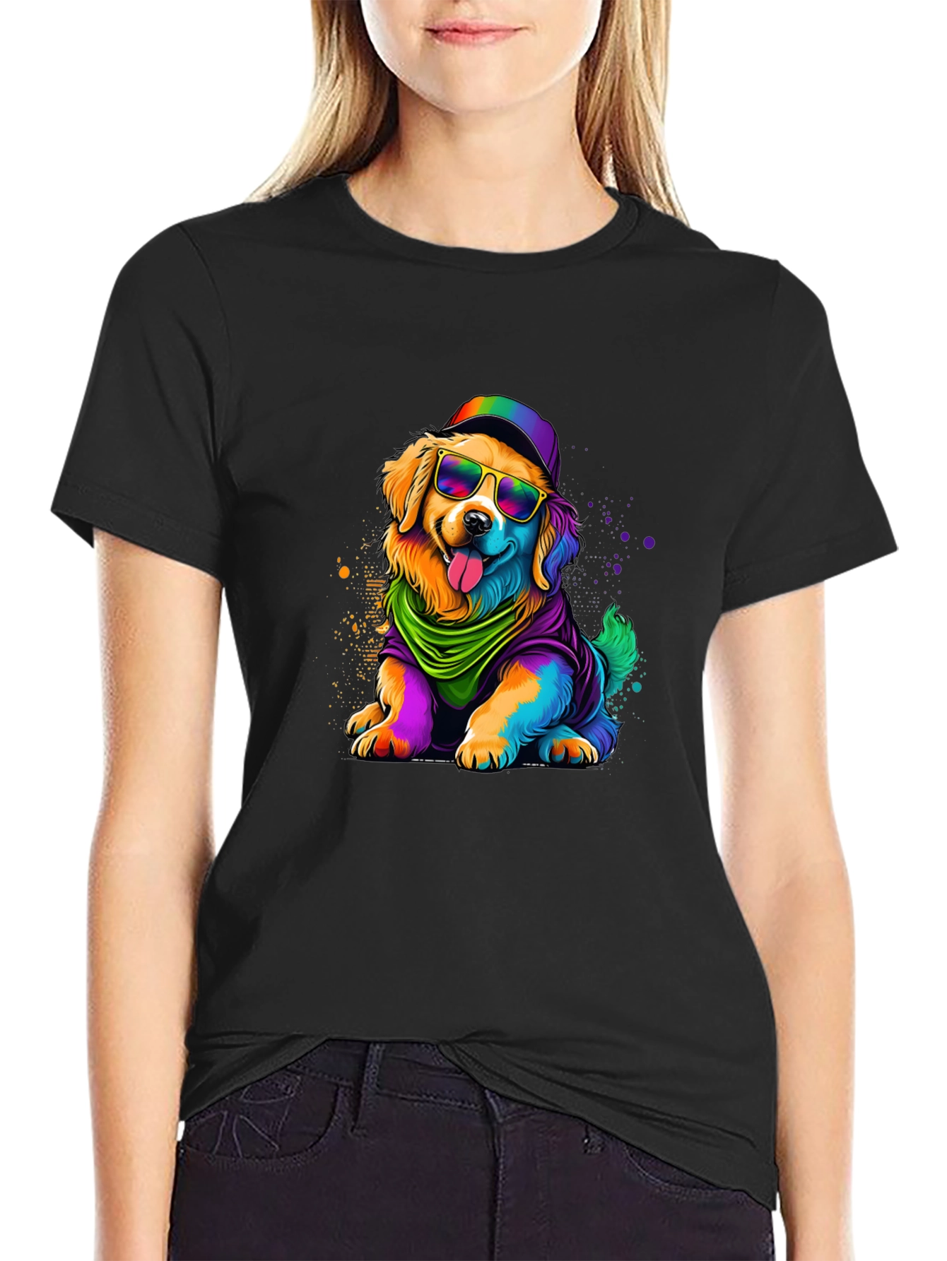 Rainbow Dog Graphic T-Shirt - Unisex