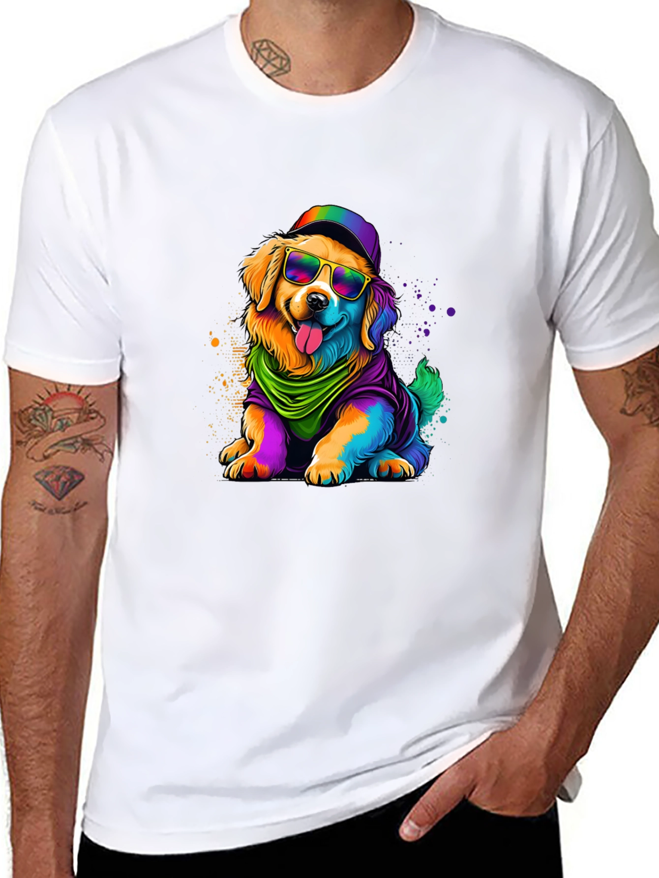 Rainbow Dog Graphic T-Shirt - Unisex