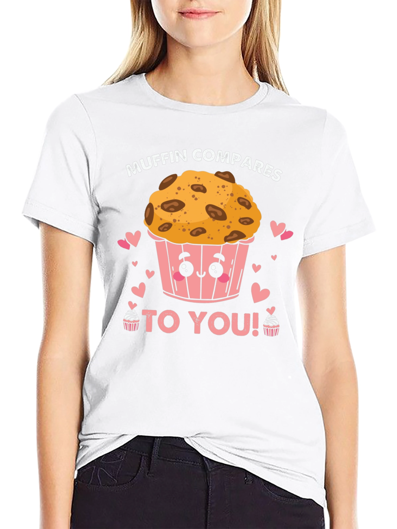 Muffin Compares to You! Black Graphic Tee