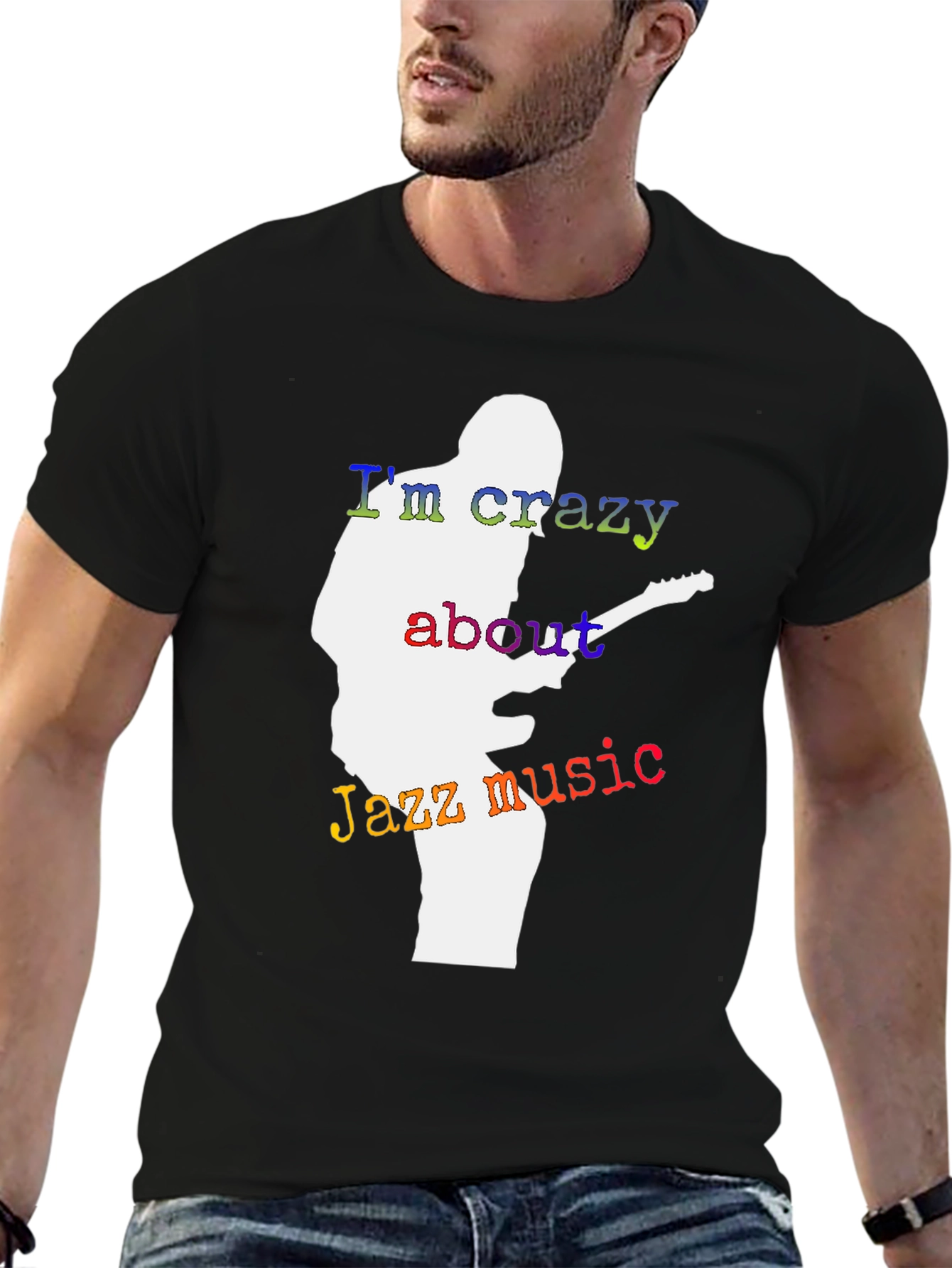 Jazz Music Lover T-Shirt - Guitar Player Silhouette Tee