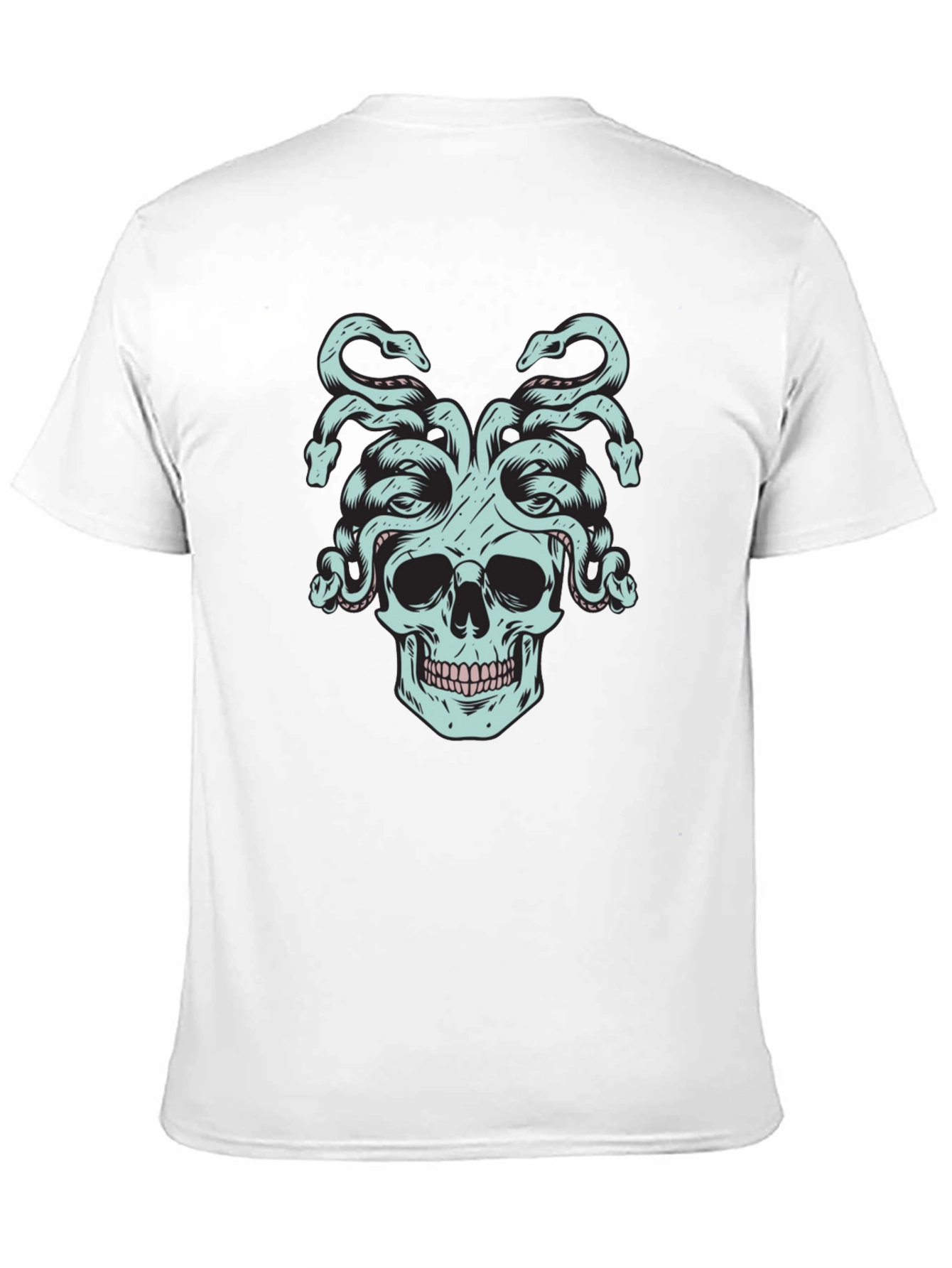 Medusa Skull Graphic Tee - Black