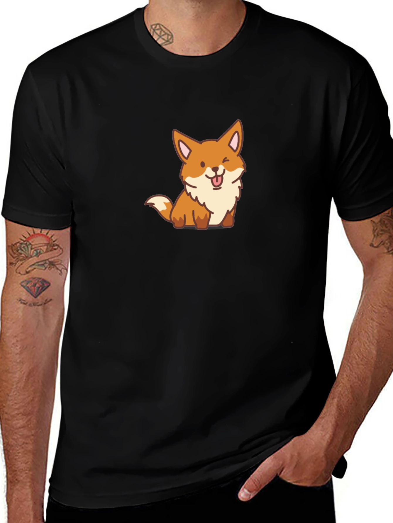 Cute Winking Fox Graphic Tee - Unisex