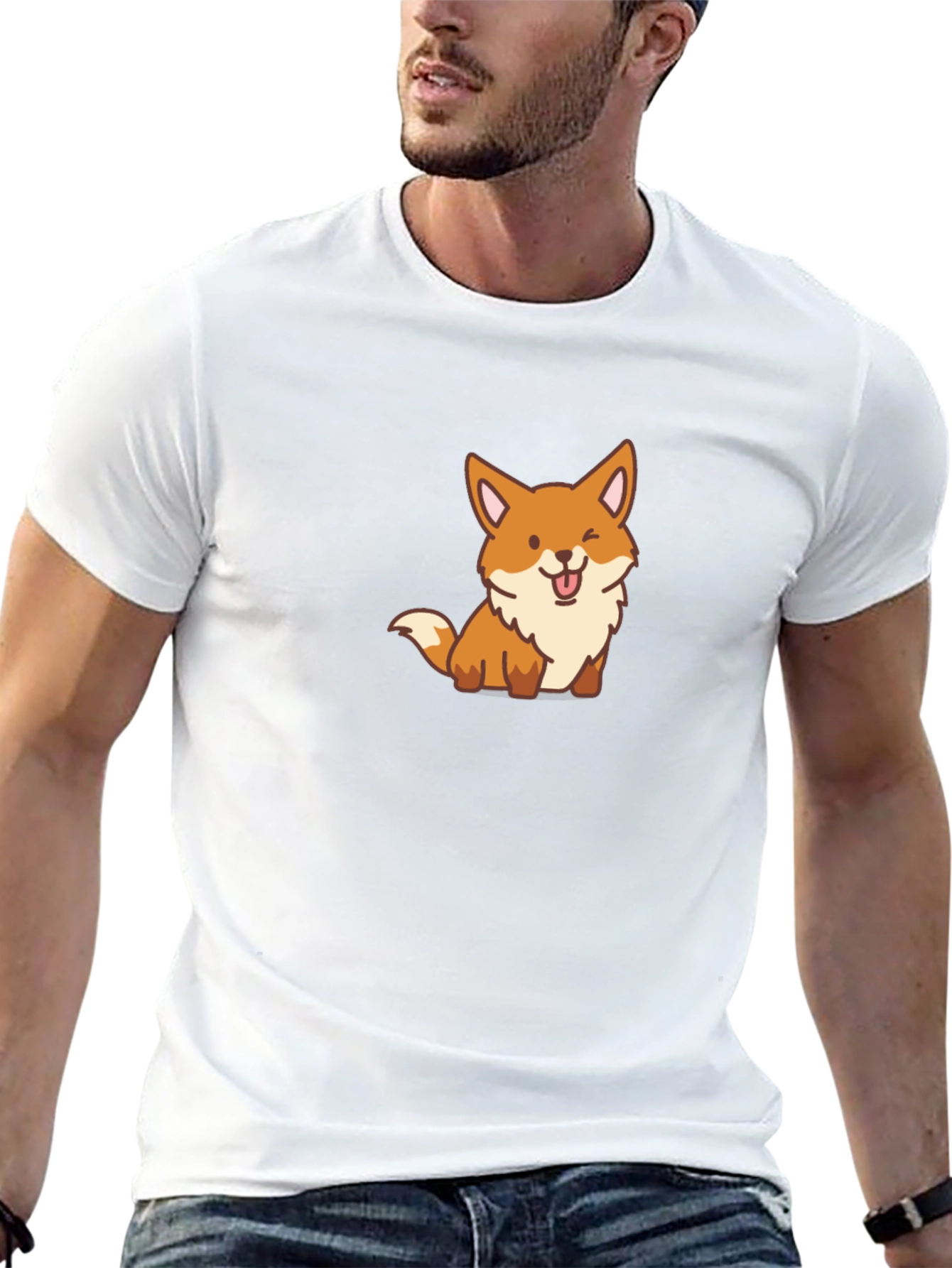 Cute Winking Fox Graphic Tee - Unisex