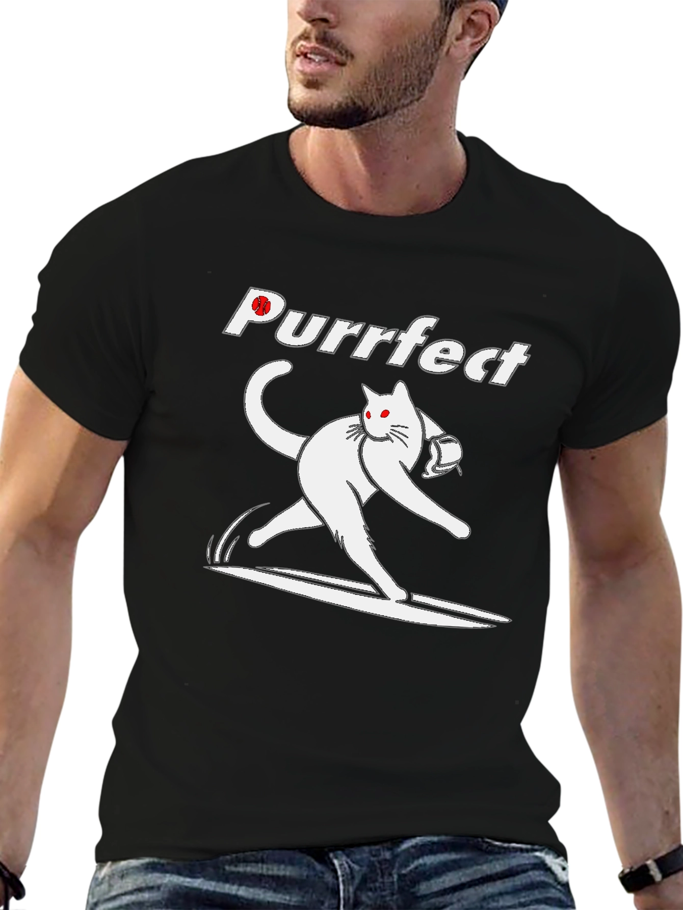 Purrfect Bowling Cat T-Shirt - Strike in Style!