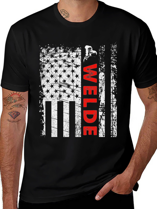 Welder American Flag T-Shirt