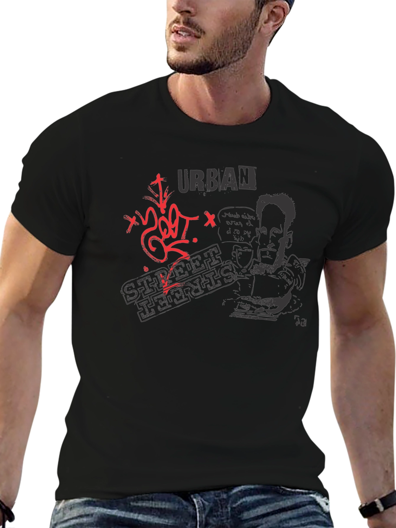 Urban Street Arts T-Shirt - Black Graphic Tee