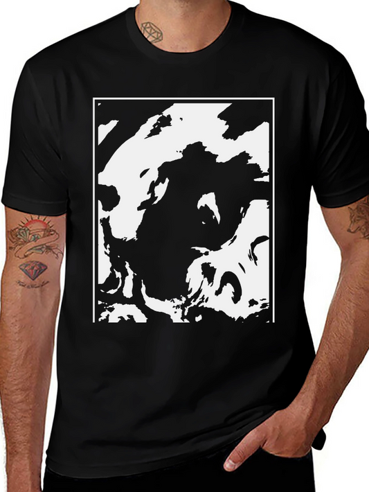 Abstract Black & White Graphic Tee