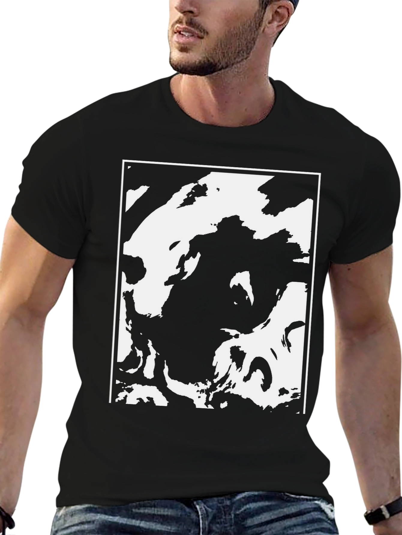 Abstract Black & White Graphic Tee