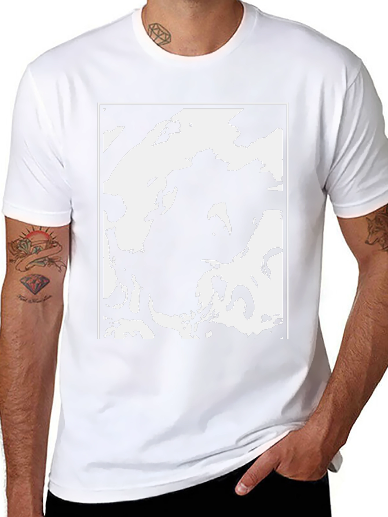 Abstract Black & White Graphic Tee