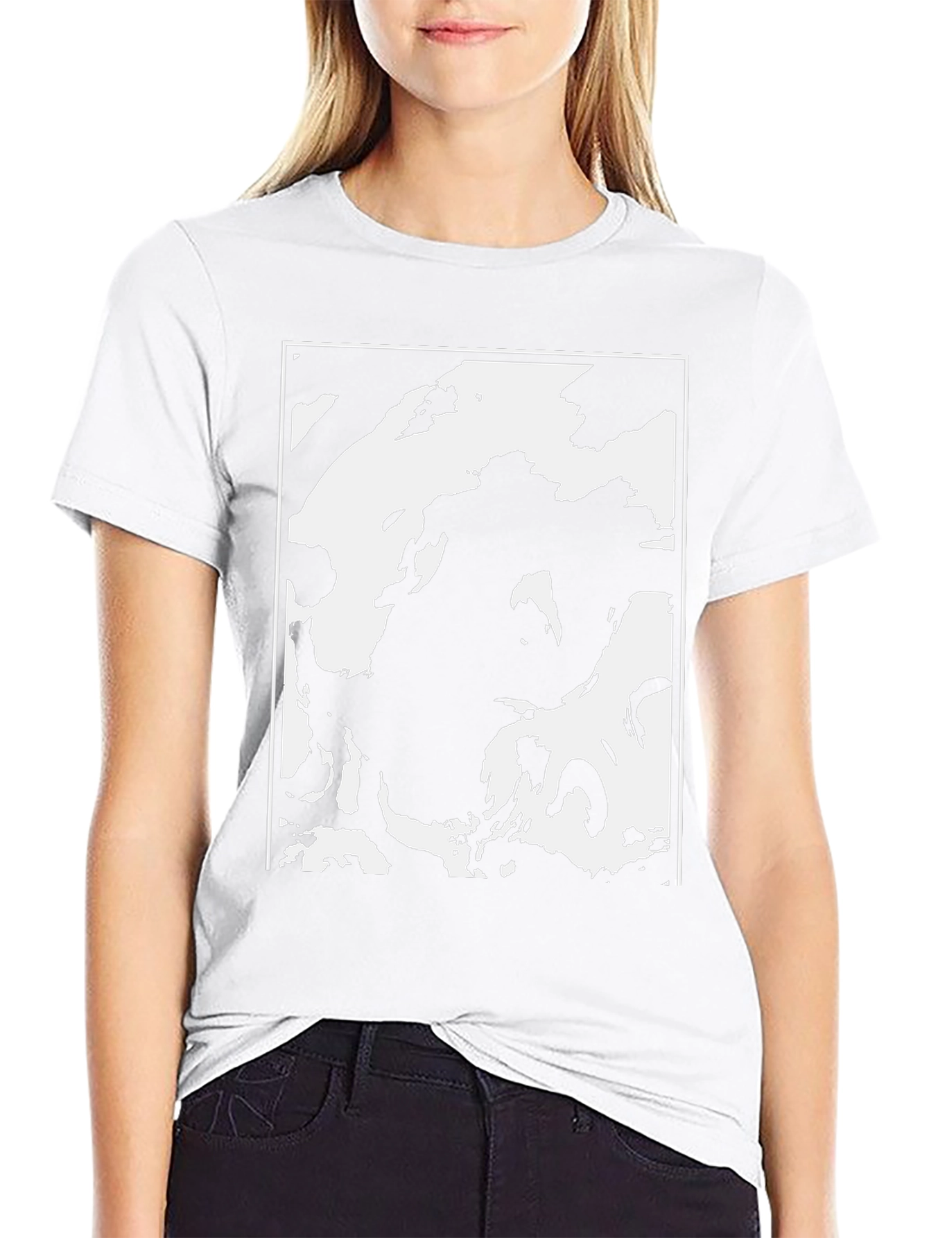 Abstract Black & White Graphic Tee
