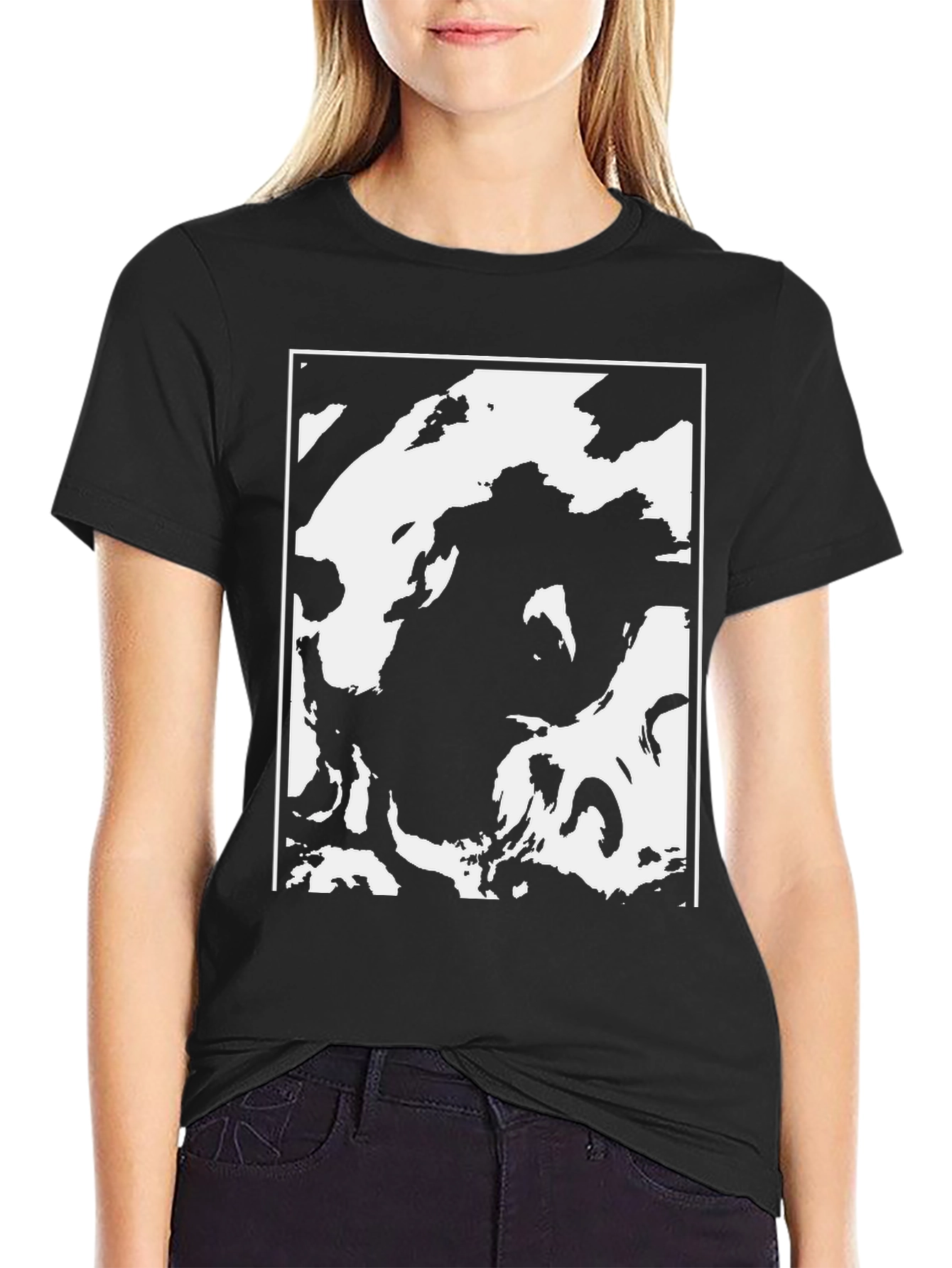 Abstract Black & White Graphic Tee