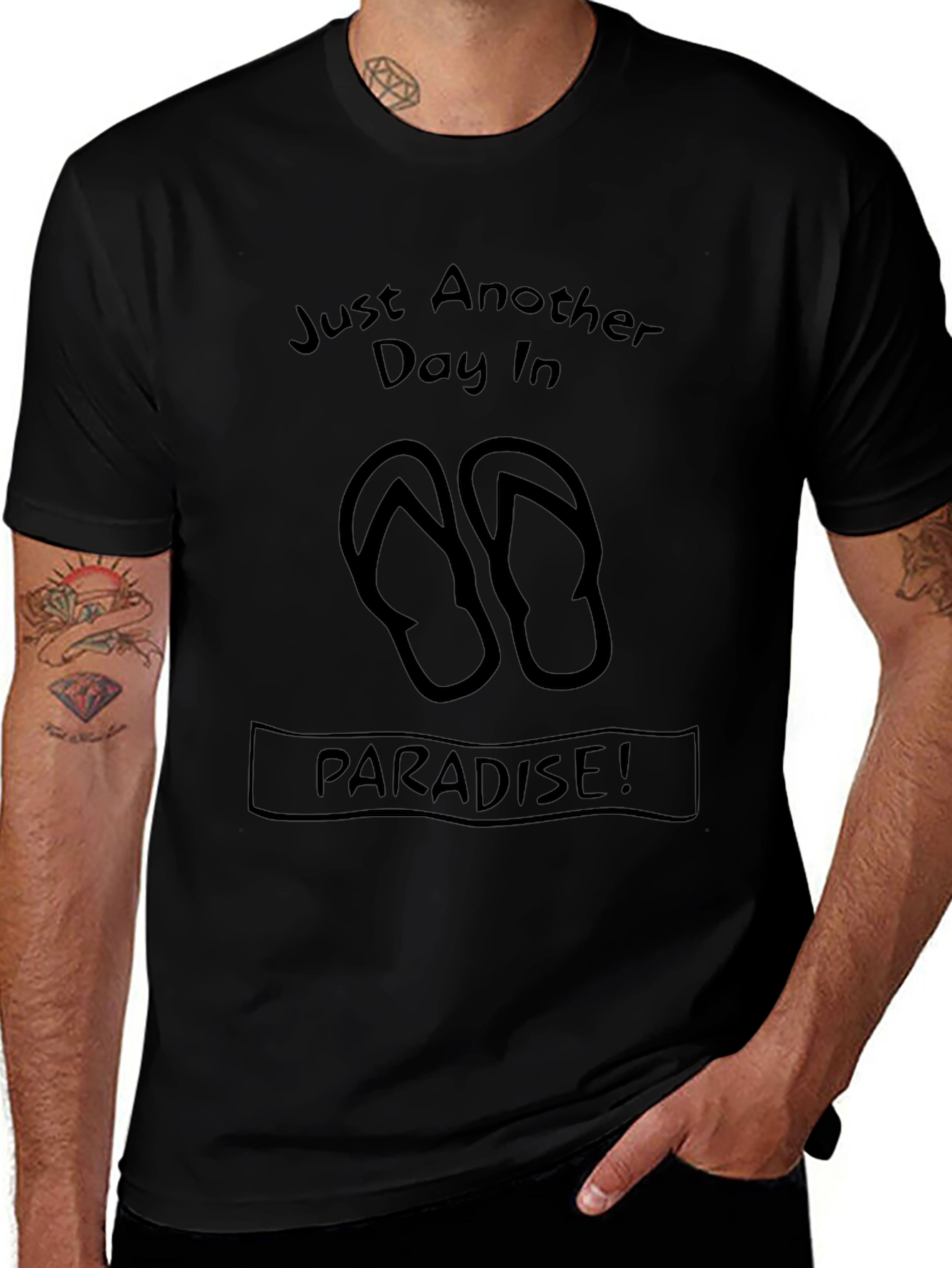 Paradise Found Black Graphic T-Shirt