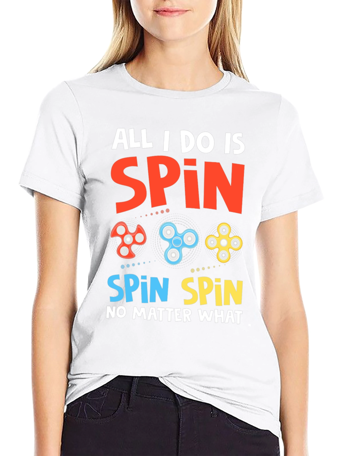 Spin Graphic Tee - Fidget Spinner Design