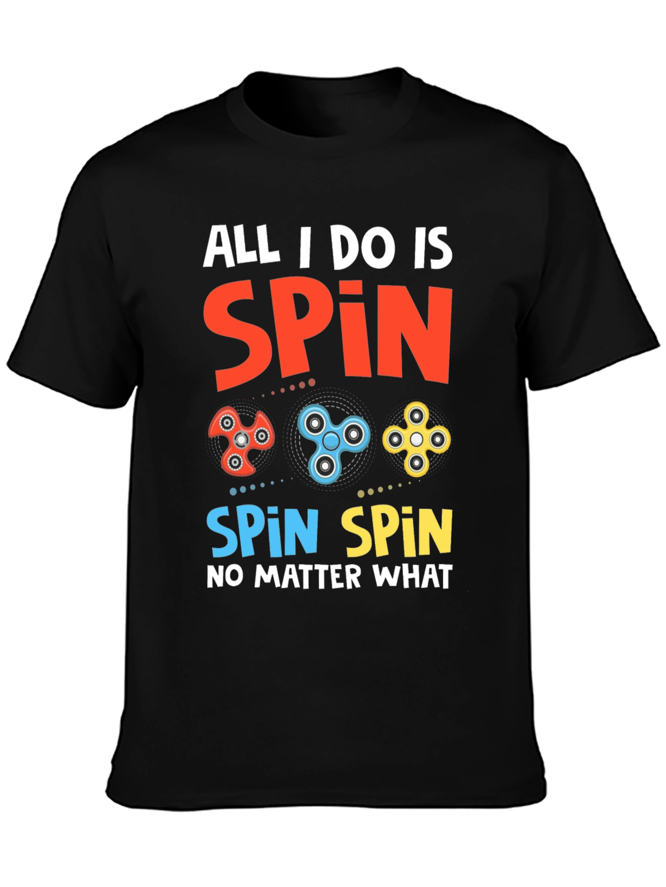 Spin Graphic Tee - Fidget Spinner Design