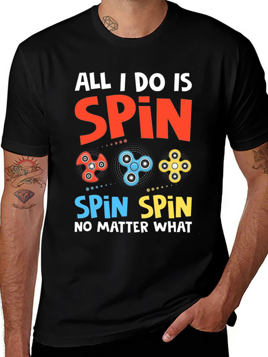 Spin Graphic Tee - Fidget Spinner Design