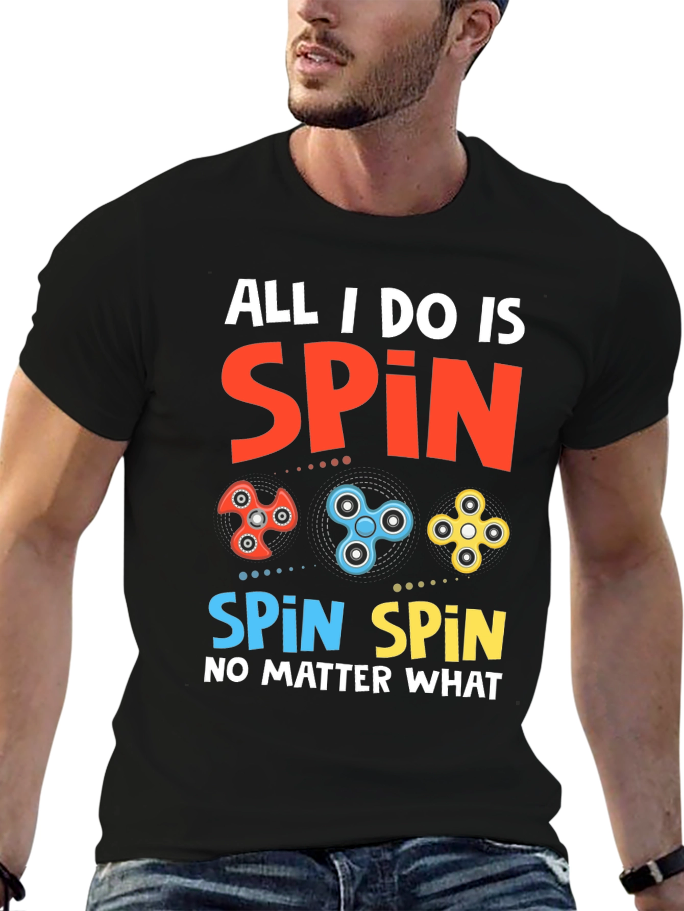 Spin Graphic Tee - Fidget Spinner Design