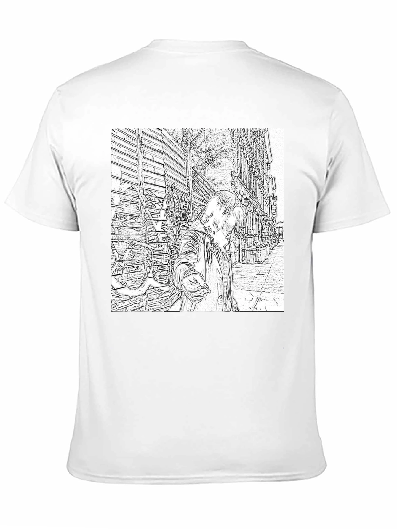 Urban Sketch Graphic Tee - Black