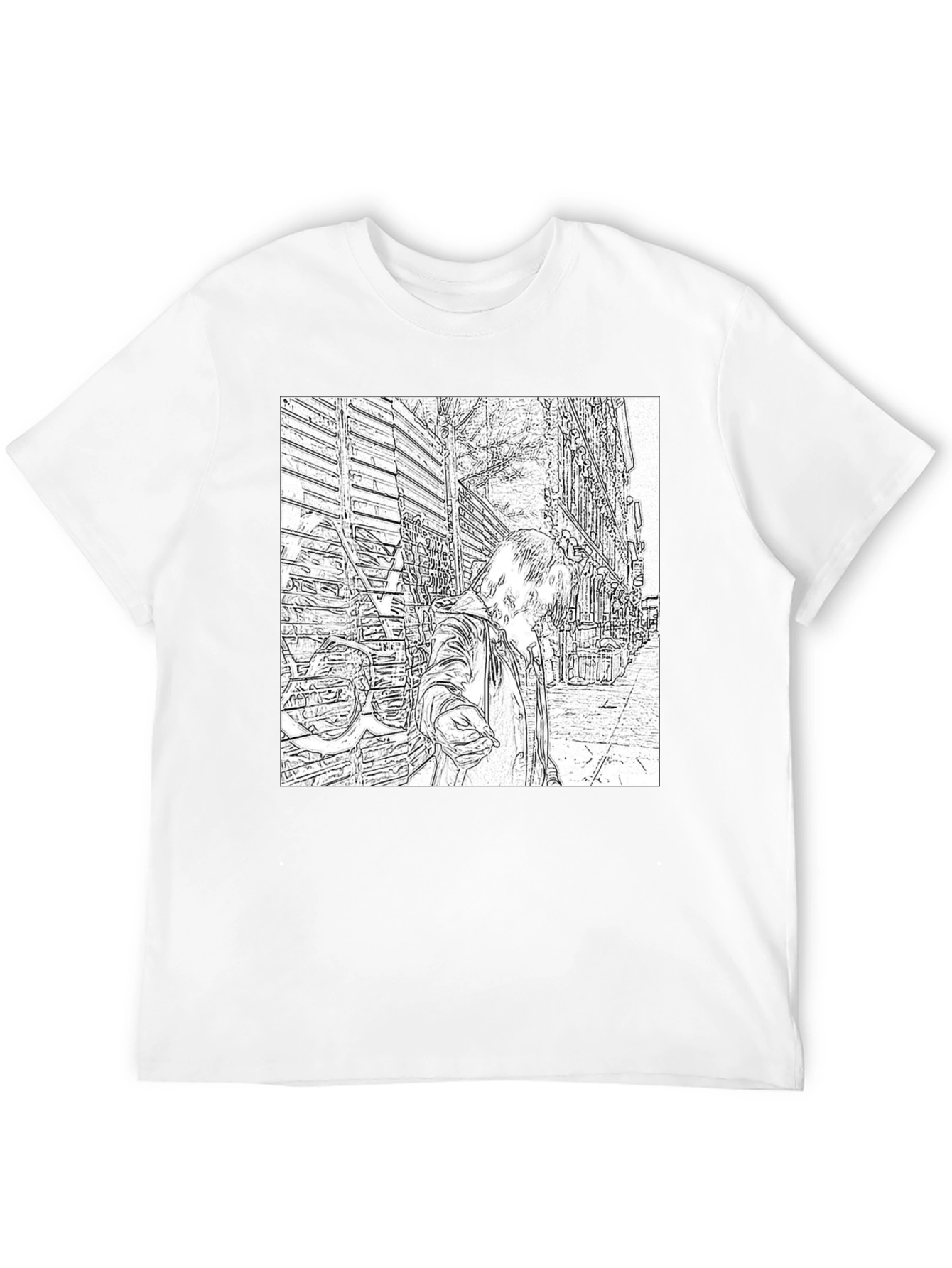 Urban Sketch Graphic Tee - Black