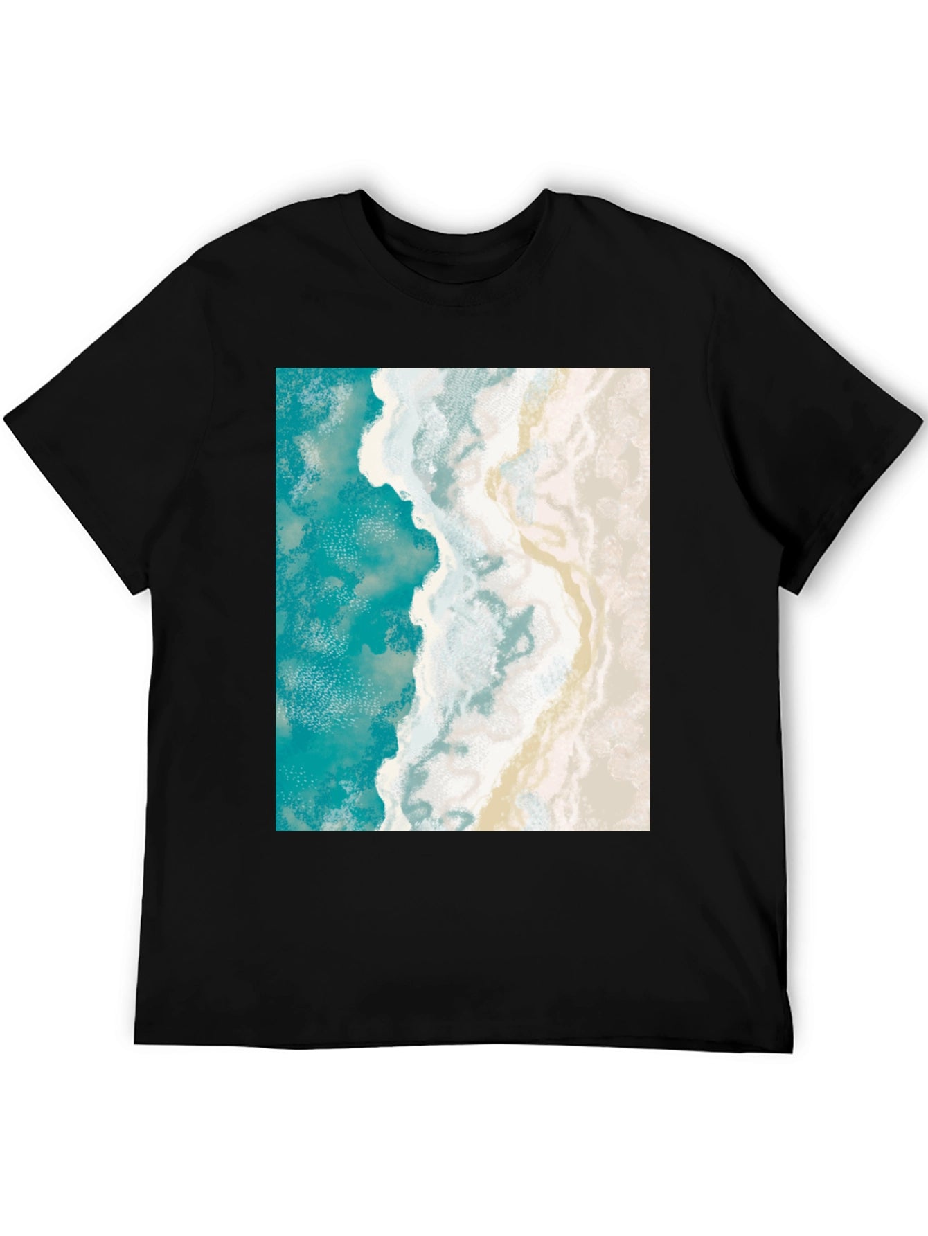 Coastal Dream T-Shirt: Beach Aerial View Print