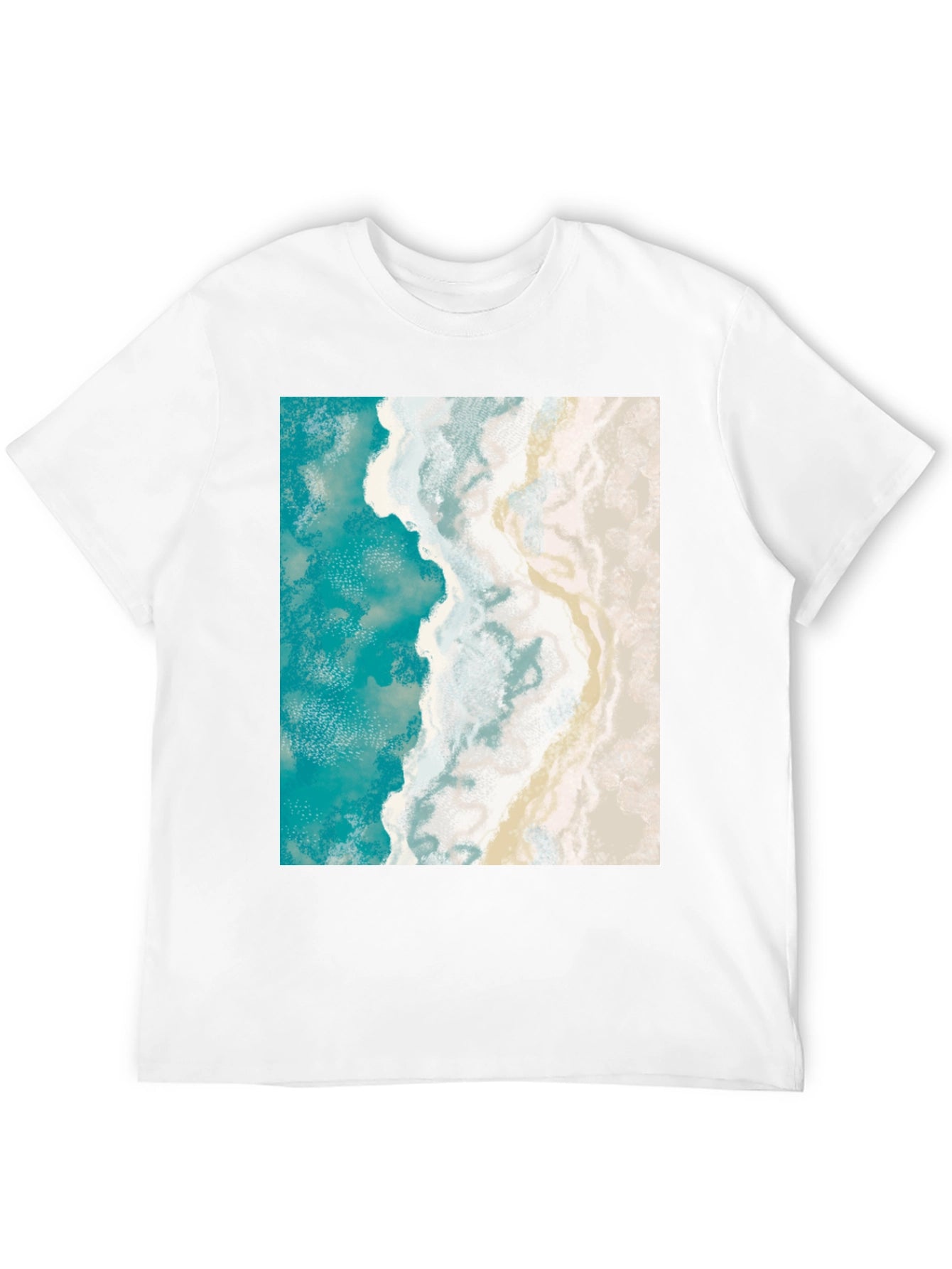 Coastal Dream T-Shirt: Beach Aerial View Print