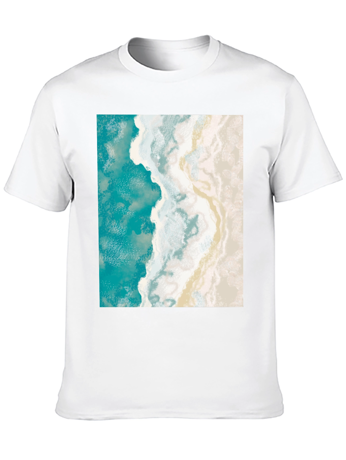 Coastal Dream T-Shirt: Beach Aerial View Print