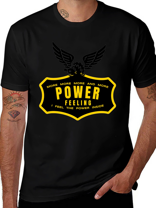 Power Feeling Graphic Tee - Black