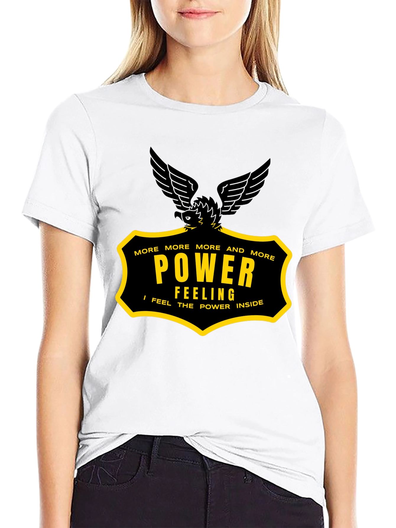 Power Feeling Graphic Tee - Black