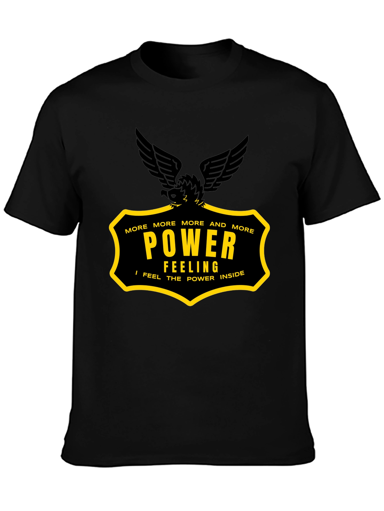 Power Feeling Graphic Tee - Black