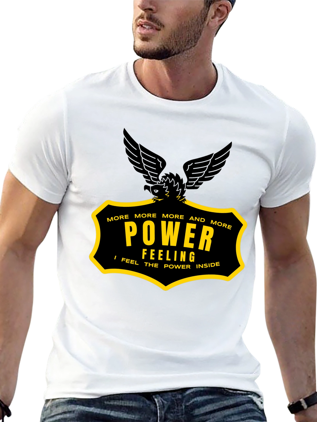 Power Feeling Graphic Tee - Black