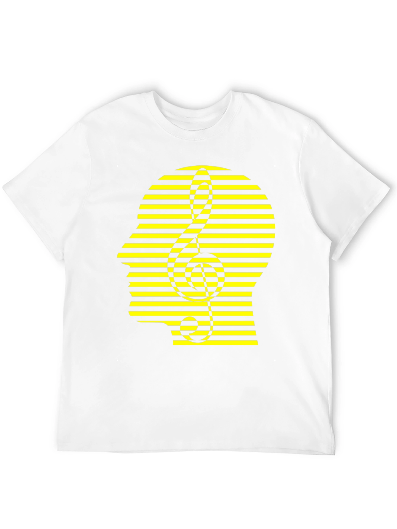 Stripped Head Music Note Graphic Tee
