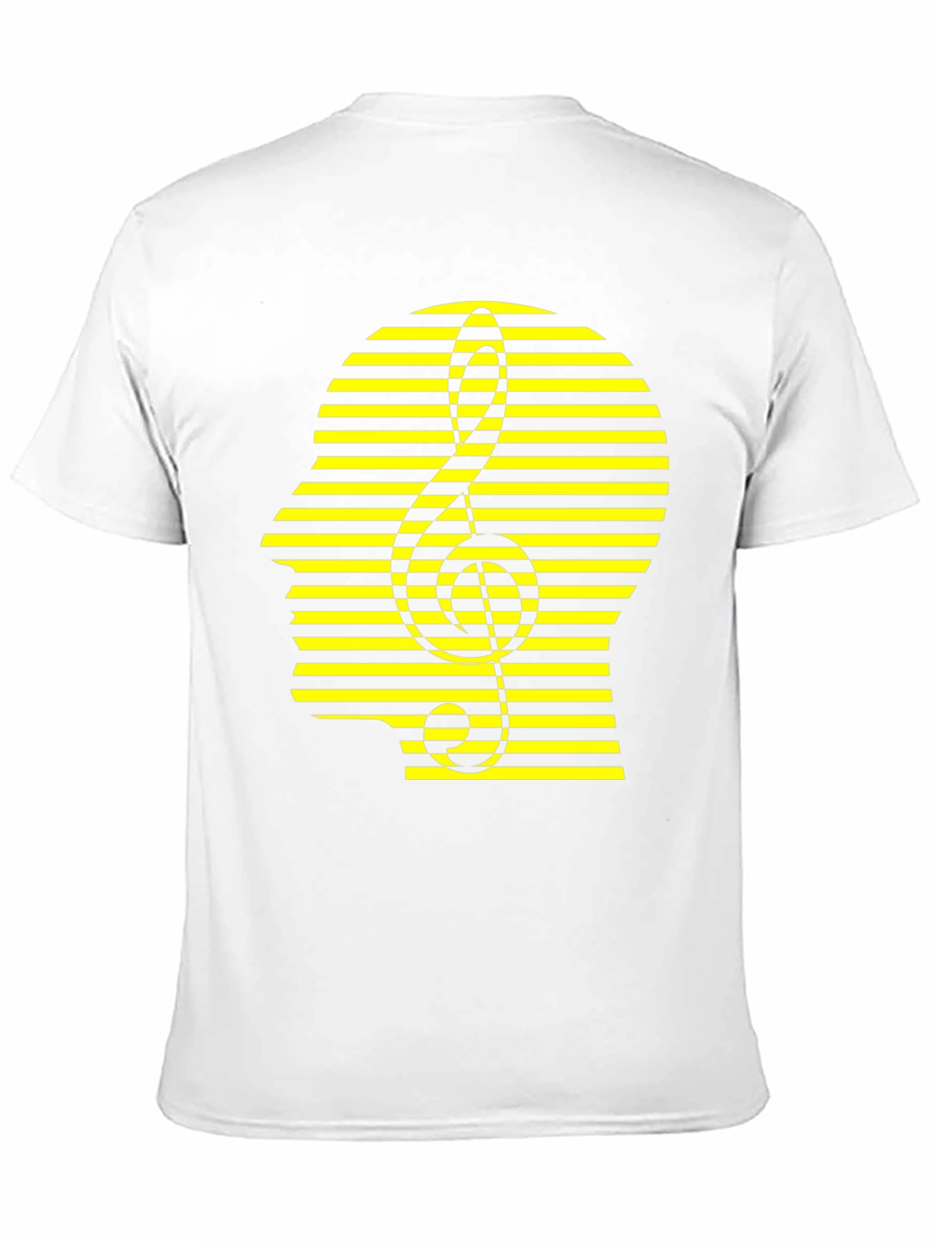 Stripped Head Music Note Graphic Tee