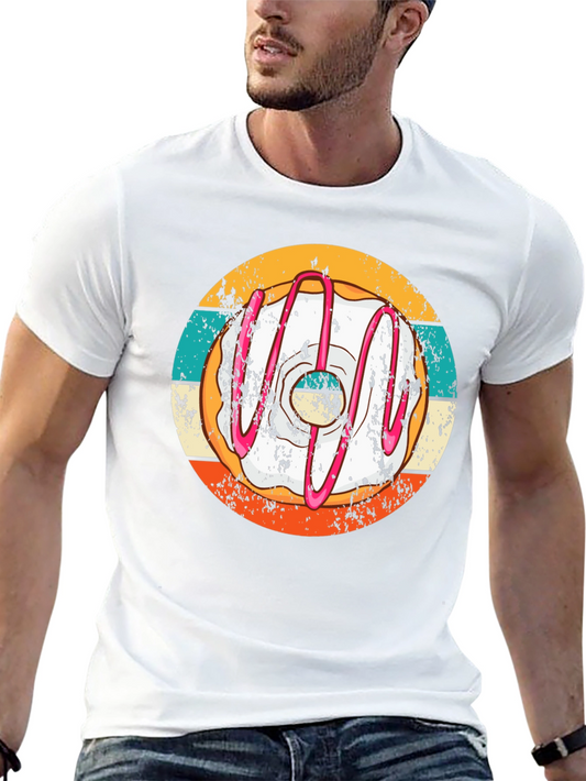 Retro Donut T-Shirt - Unique Graphic Tee