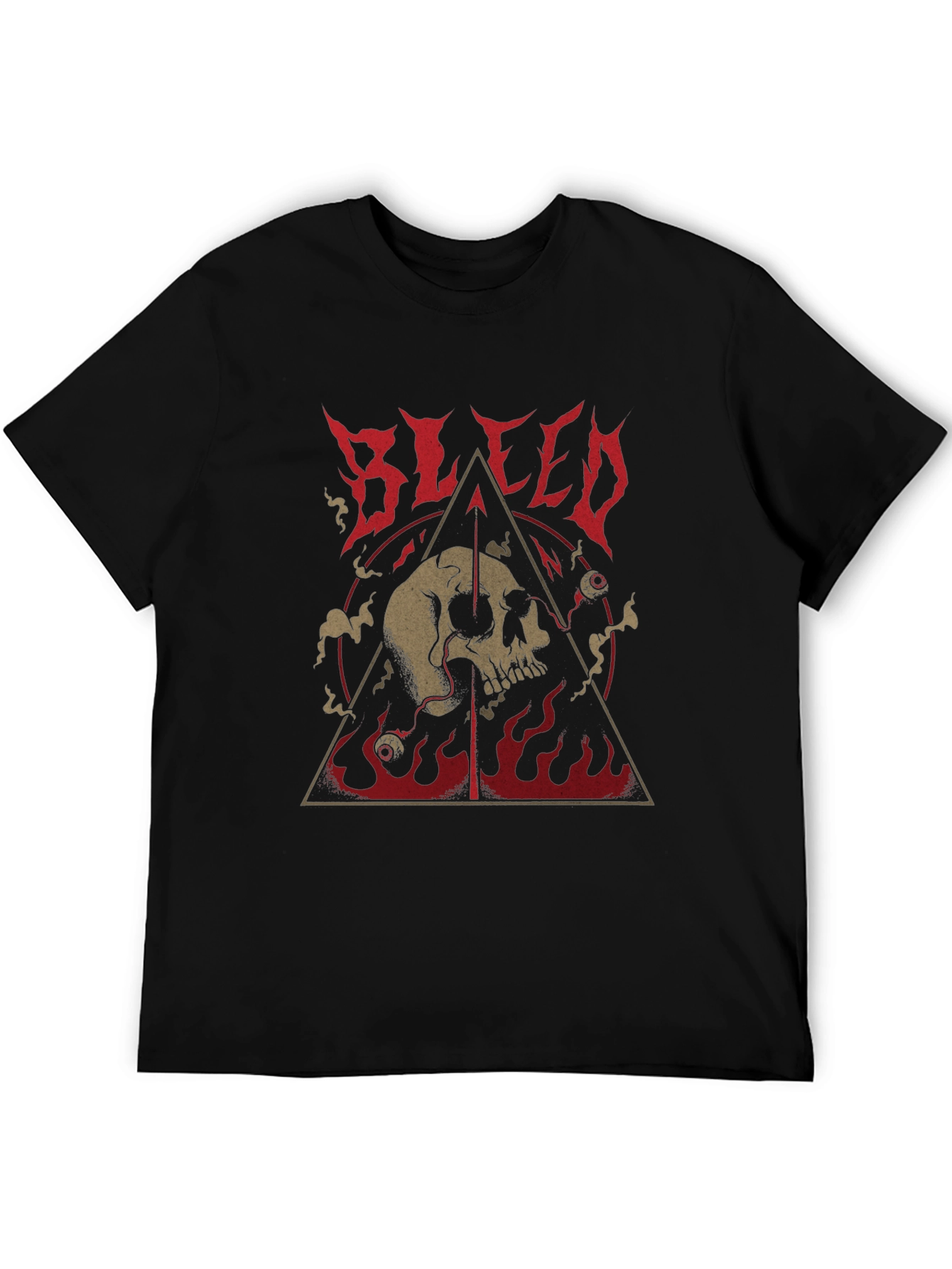 Bleed Skull Graphic Black T-Shirt