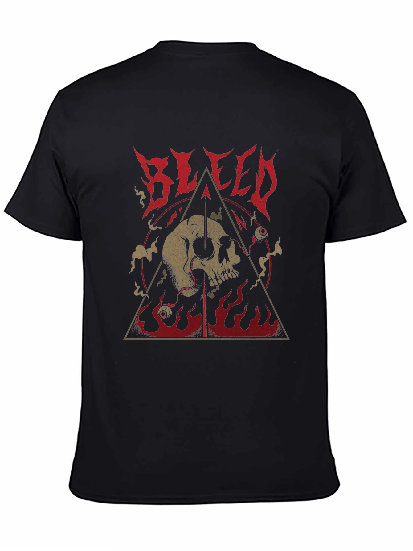 Bleed Skull Graphic Black T-Shirt