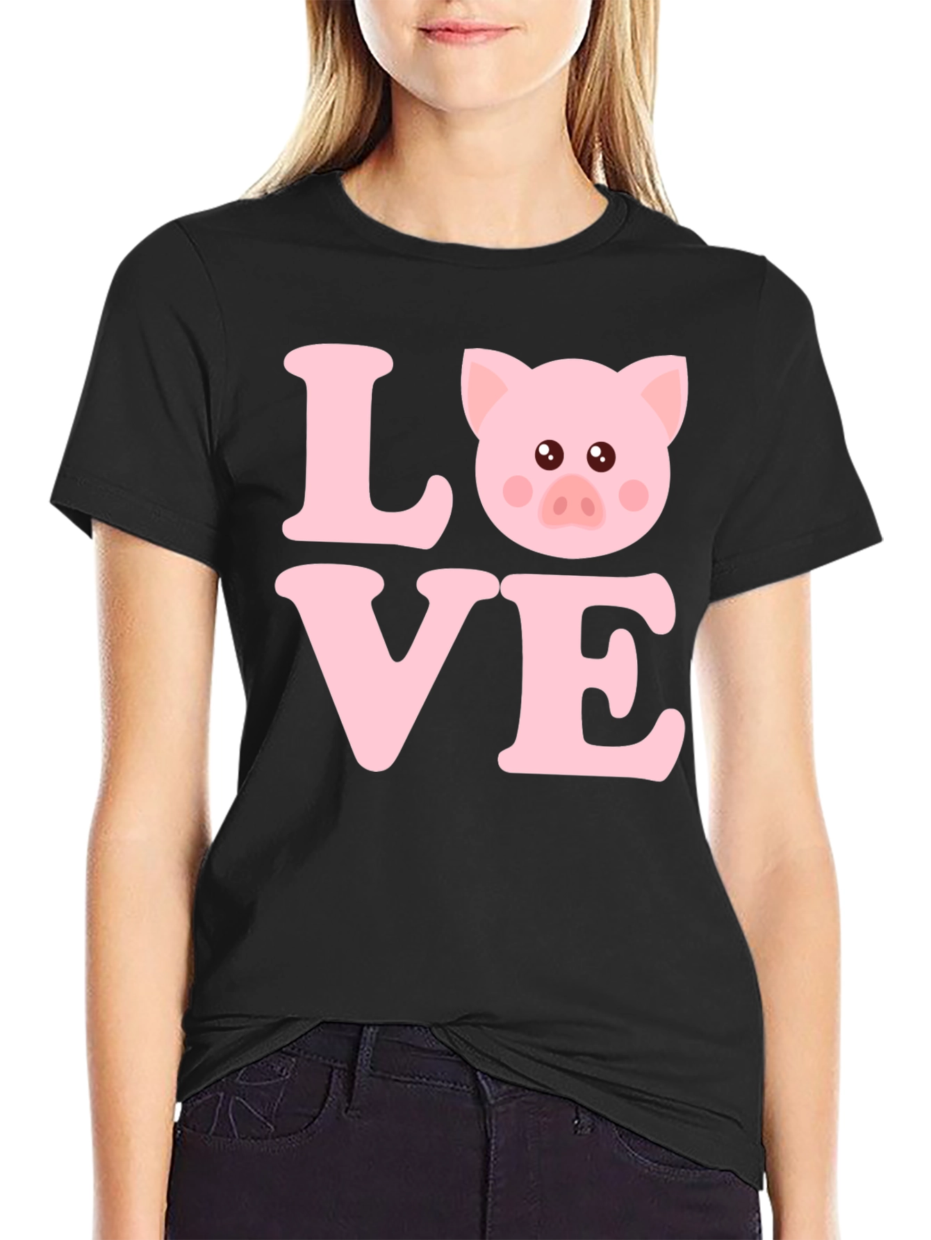 Love Pig T-Shirt - Cute Animal Graphic Tee