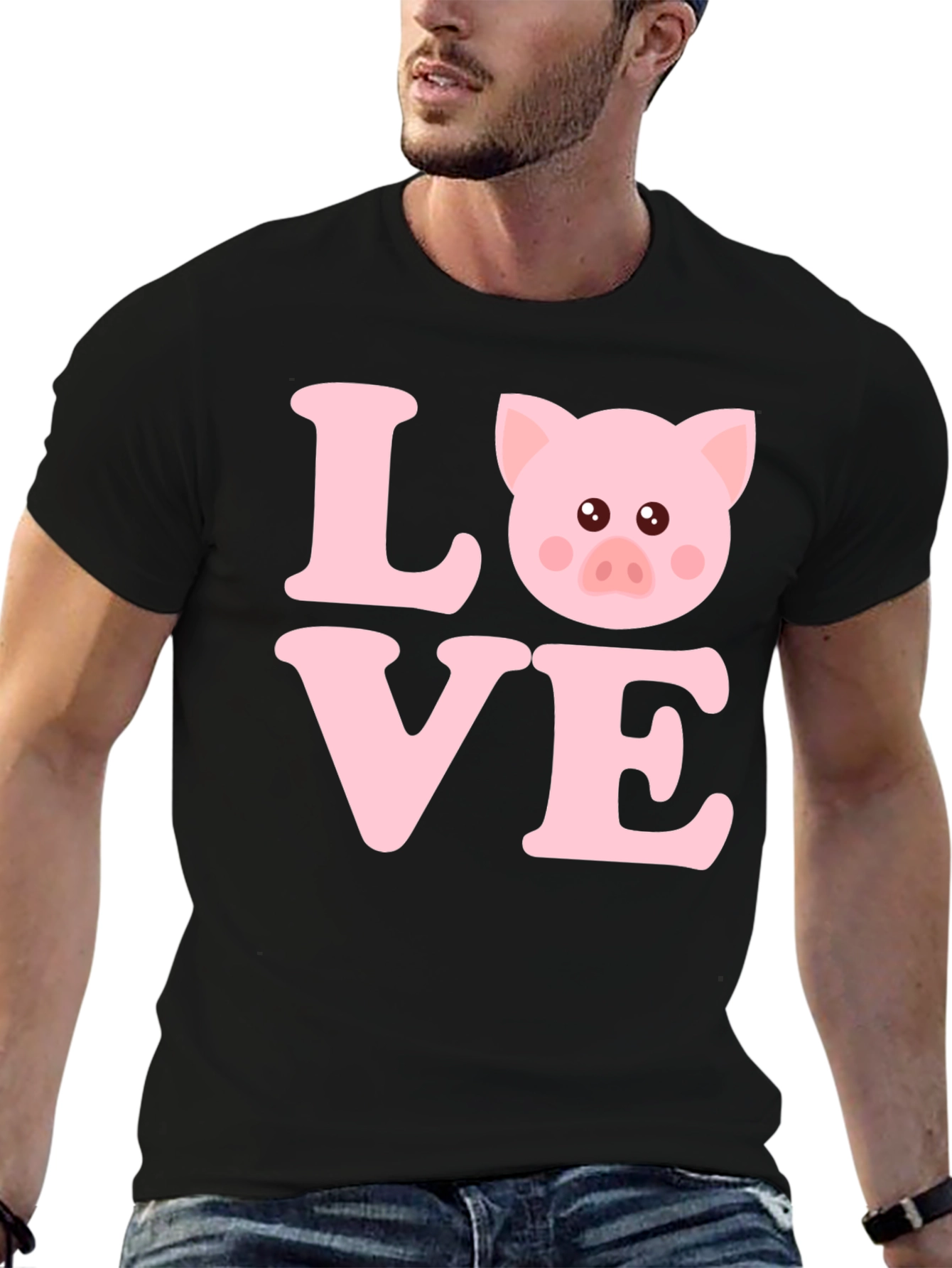 Love Pig T-Shirt - Cute Animal Graphic Tee